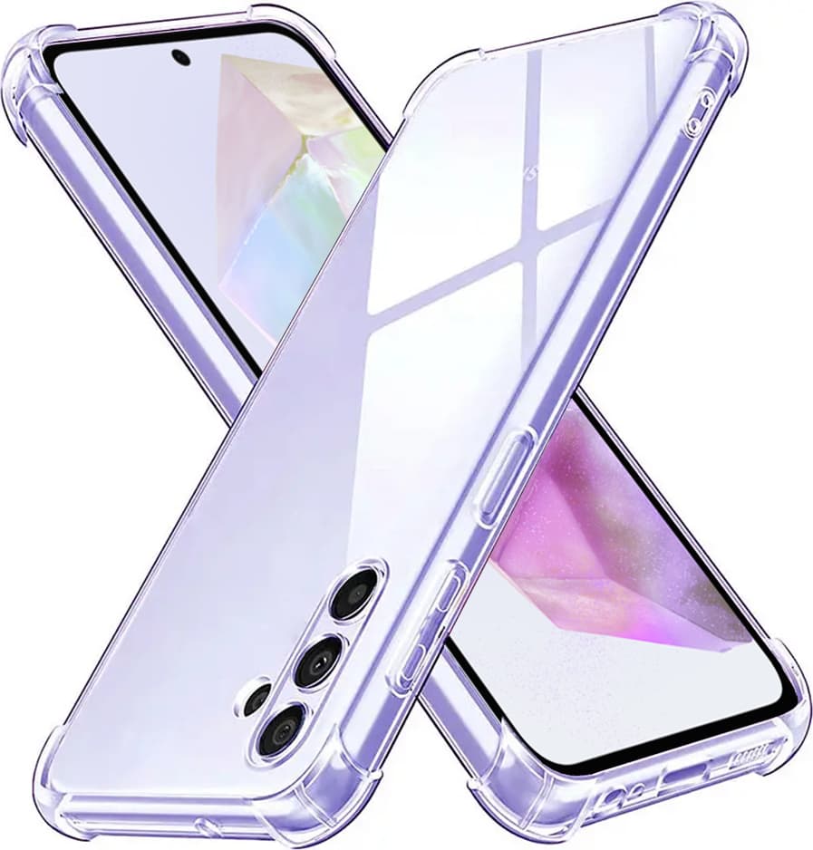 Удароустойчив силиконов (TPU) калъф за Samsung Galaxy A35 5G (прозрачен) - Techsuit Shockproof Clear Silicone Case