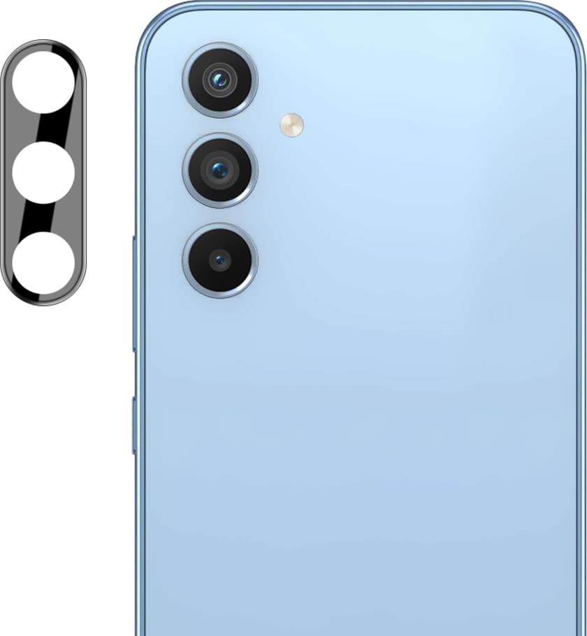 Предпазно стъклено защитно покритие за камерата на Samsung Galaxy A34 5G - Techsuit Full Camera Glass (черен)