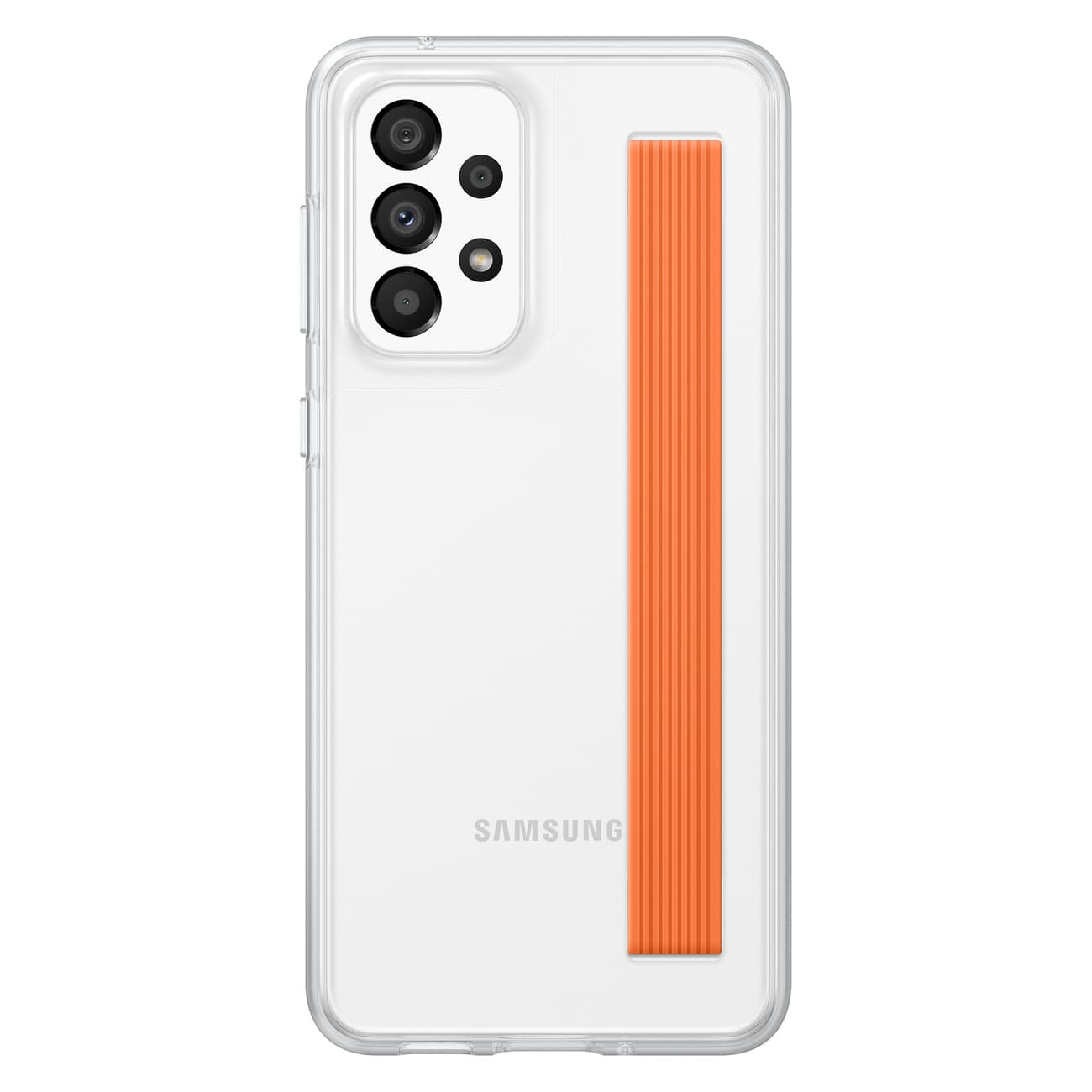 Оригинален кейс с лента за ръка за Samsung Galaxy A33 5G - Samsung Slim Strap Cover EF-XA336CTEGWW (прозрачен)