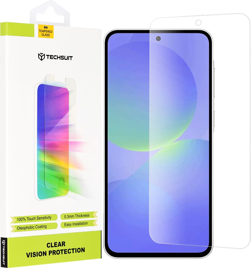 Калено стъклено защитно покритие за дисплея на Samsung Galaxy A36 5G, Galaxy A56 5G - Techsuit Clear Vision Tempered Glass Screen Protector 2.5D (прозрачен)