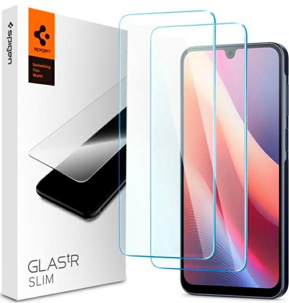 2 броя стъклени защитни покрития за дисплея на Samsung Galaxy A16, Galaxy A16 5G - Spigen Tempered Glass GLAS.tR Slim 2 Pack (прозрачен)