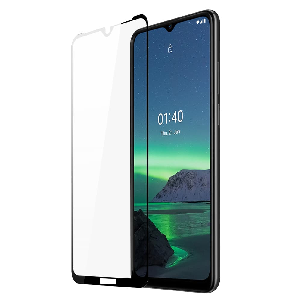 Калено стъклено защитно покритие за целия дисплей на Nokia 1.4 - Dux Ducis 10D Case Friendly Full Coveraged Tempered Glass (черен-прозрачен)