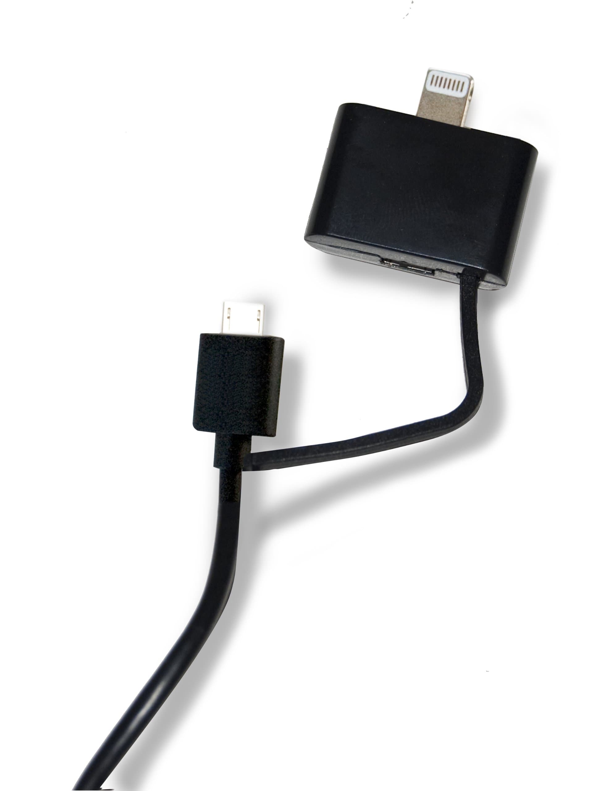 Сертифициран кабел 2в1 за Apple и MicroUSB устройства - Symtek TekPower MFI Lightning and MicroUSB Cable