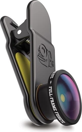 Универсална Fish Eye леща с щипка за смартфони и таблети - Black Eye PRO Fish Eye Lens