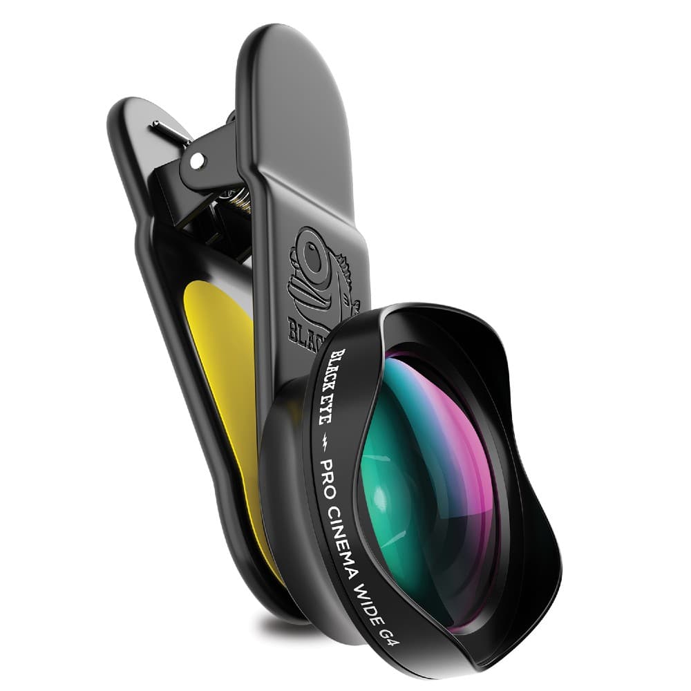Универсална широкоъгълна леща с щипка за смартфони и таблети - Black Eye PRO Cinema Wide Angle Lens G4