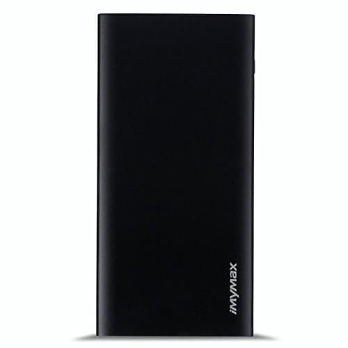 Външна батерия 10000 mAh с 2xUSB-A изхода за таблети и смартфони - Mymax Power Bank X10 Slim 10000 mAh (черен)