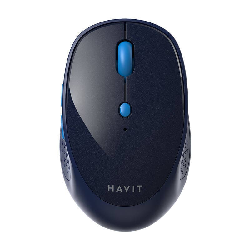 Ергономична безжична мишка (за Mac и PC) - Havit MS78GT Plus Wireless Mouse 2.4Ghz (син)