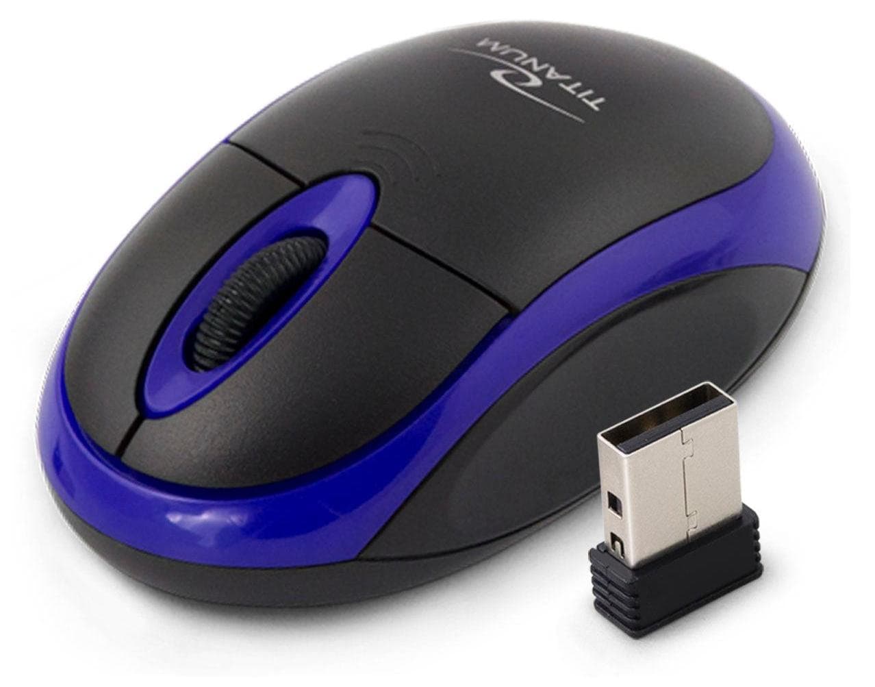 Ергономична безжична мишка (за Mac и PC) - Esperanza Vulture Wireless Mouse TM116B (черен-син)