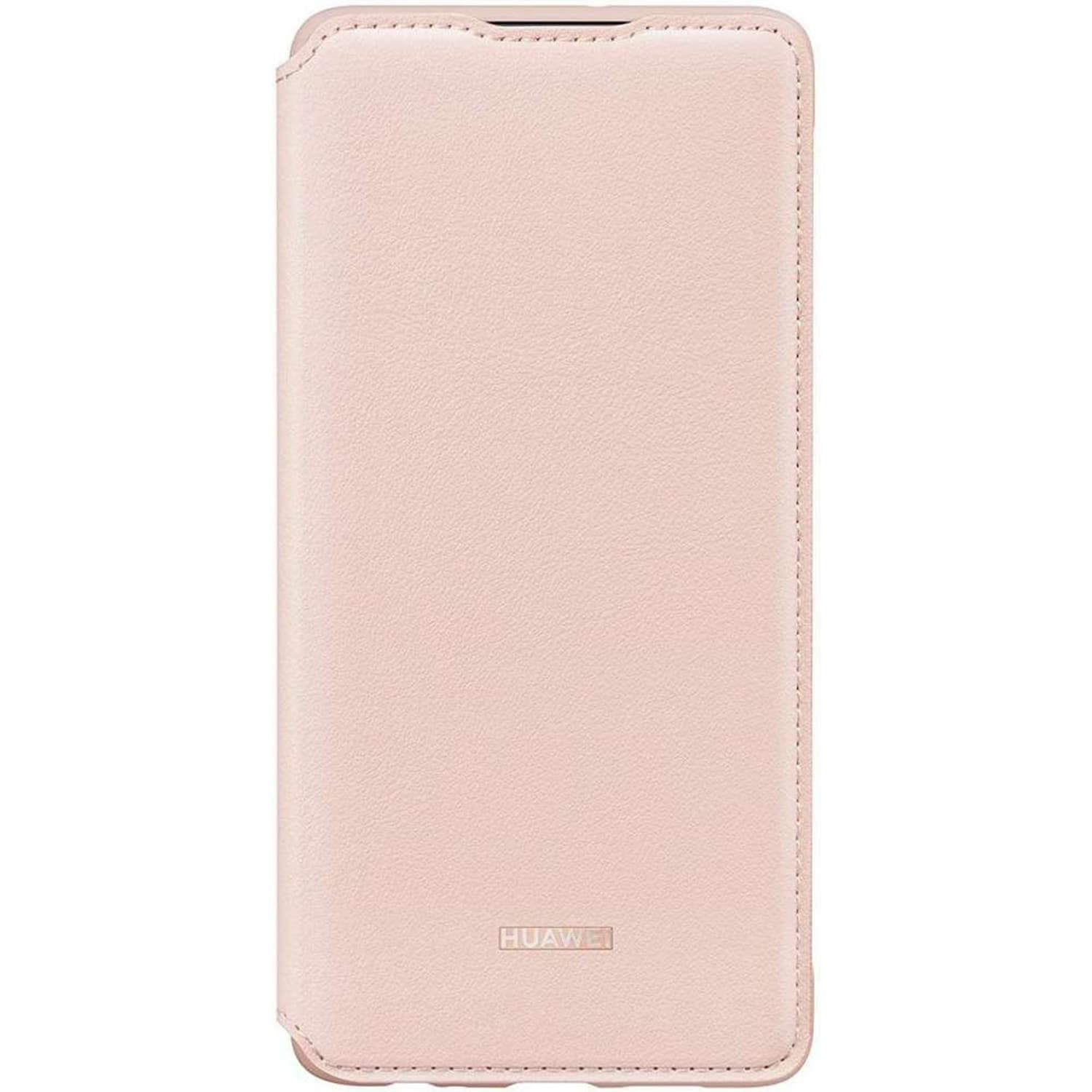 Оригинален кожен калъф с поставка за Huawei P30 - Huawei Wallet Cover Case (розов)