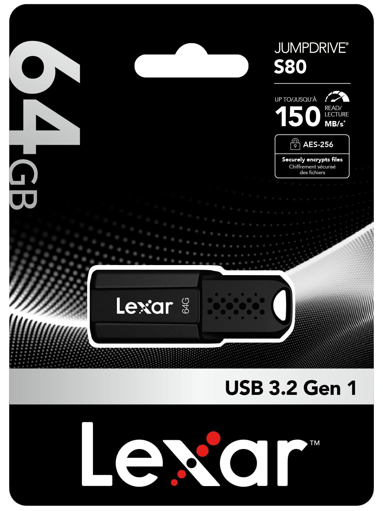 USB 3.1 64GB Jump Drive S80 150/60 MB/s LEXAR