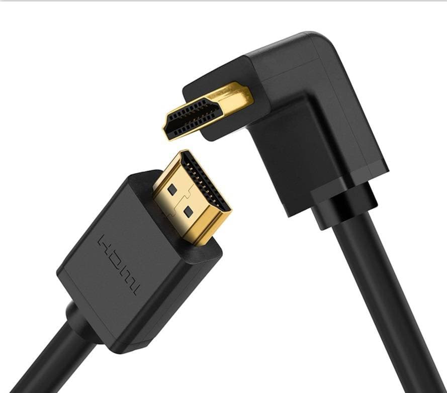 4K HDMI към HDMI кабел (100 см) - Ugreen Angled HDMI Male To HDMI Male Cable (черен)