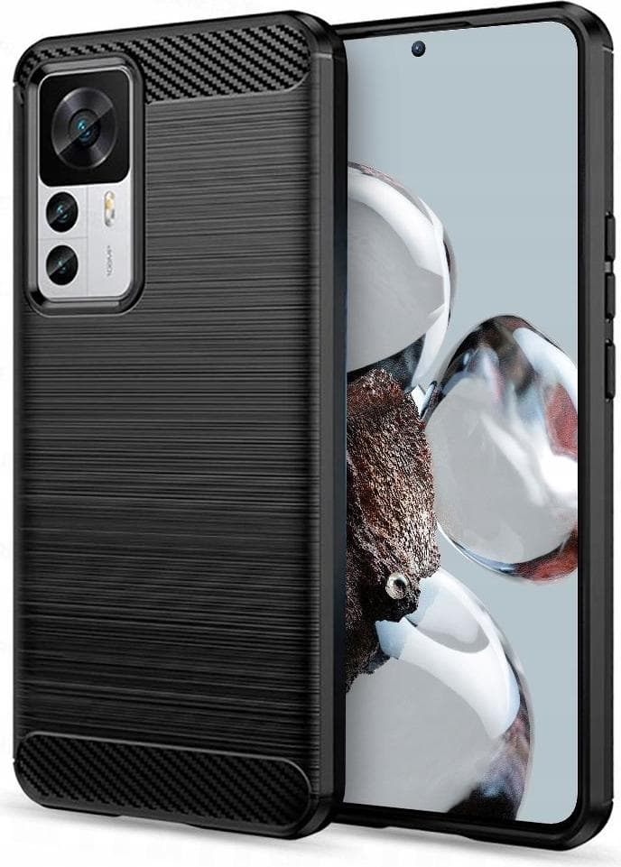 Тънък силиконов (TPU) калъф за Xiaomi 12T, Xiaomi 12T Pro - Tech-Protect Carbon Flexible TPU Case (черен)
