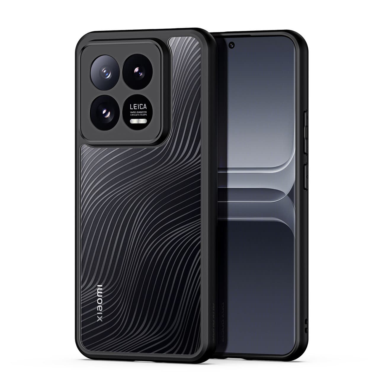 Хибриден удароустойчив кейс Xiaomi 14 Pro - Dux Ducis Aimo Hybrid Case (черен-прозрачен)