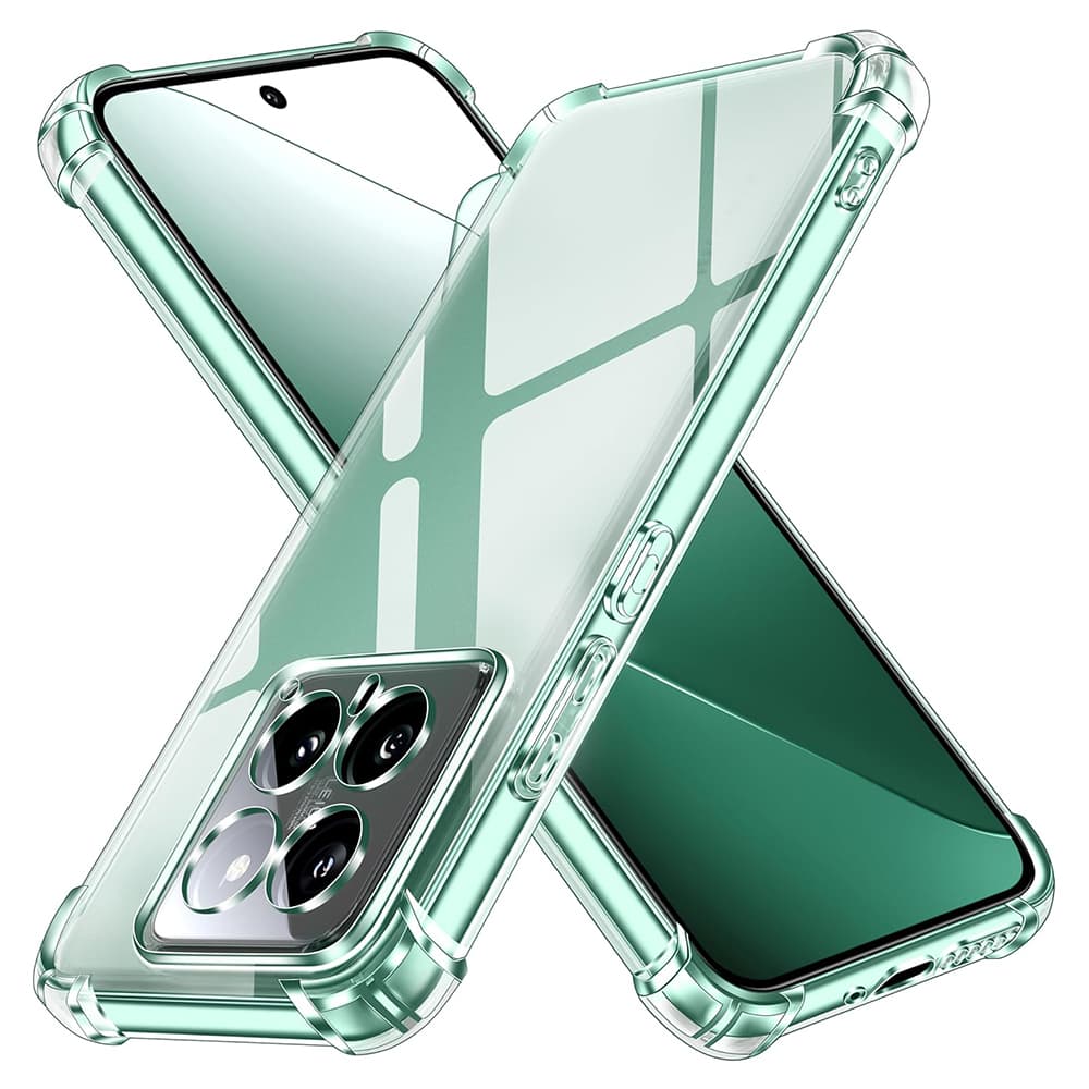 Удароустойчив силиконов (TPU) калъф за Xiaomi 14 (прозрачен) - Techsuit Shockproof Clear Silicone Case