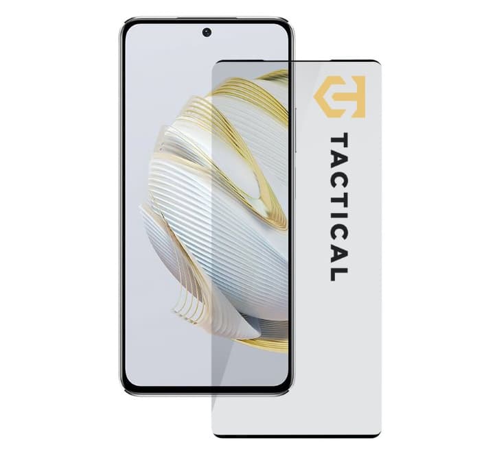 Стъклено защитно покритие за целия дисплей на Xiaomi Redmi 13C, Xiaomi Poco C65 - Tactical Glass Shield 5D (черен-прозрачен)