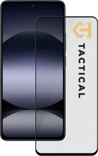 Стъклено защитно покритие за целия дисплей на Xiaomi Redmi Note 14 4G, Note 14 5G, Poco X7 Pro 5G - Tactical Glass Shield 5D (прозрачен-черен)