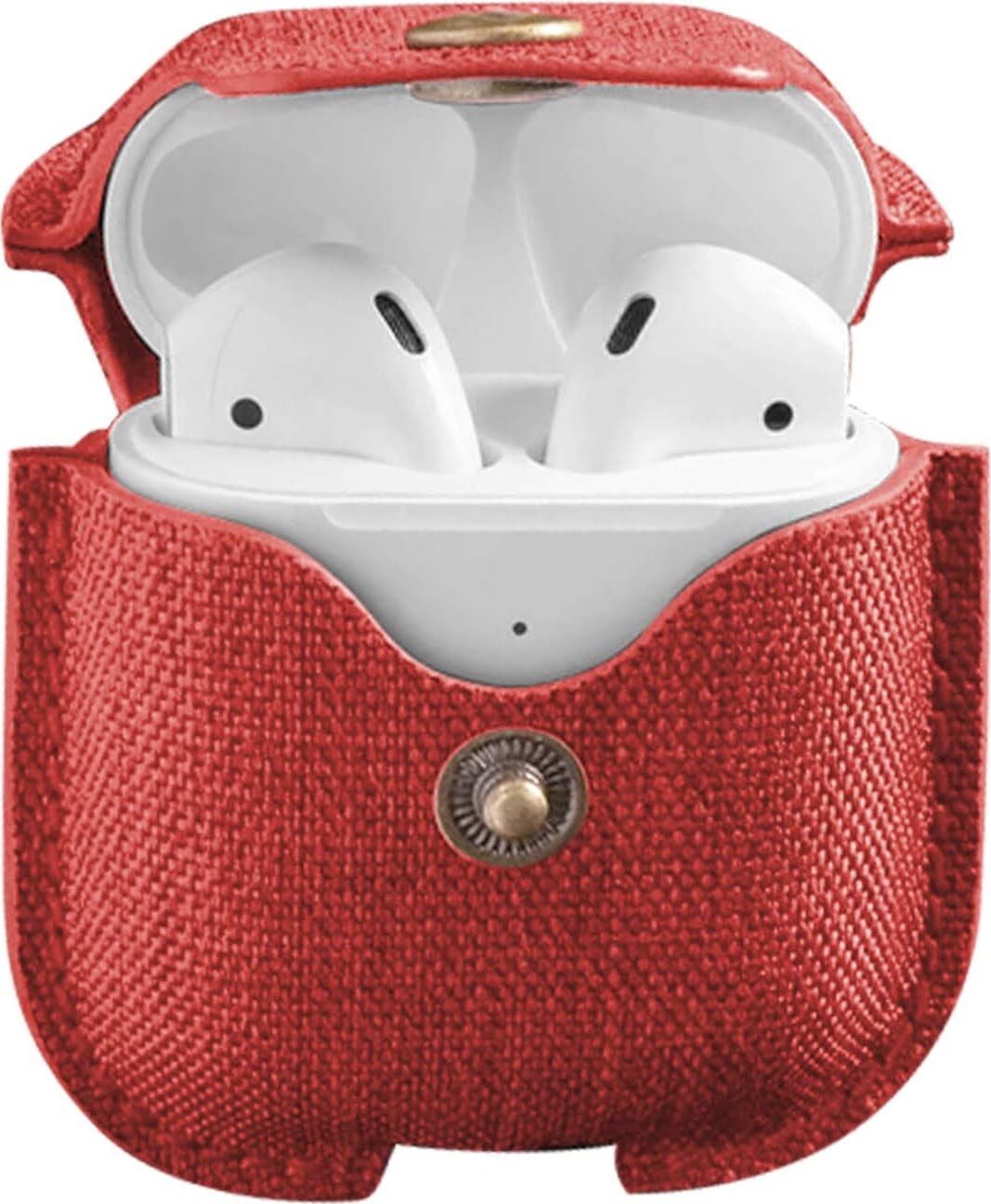 Кожен калъф (ествествена кожа) за Apple AirPods и Apple AirPods 2 - TwelveSouth AirSnap Leather Case (червен)