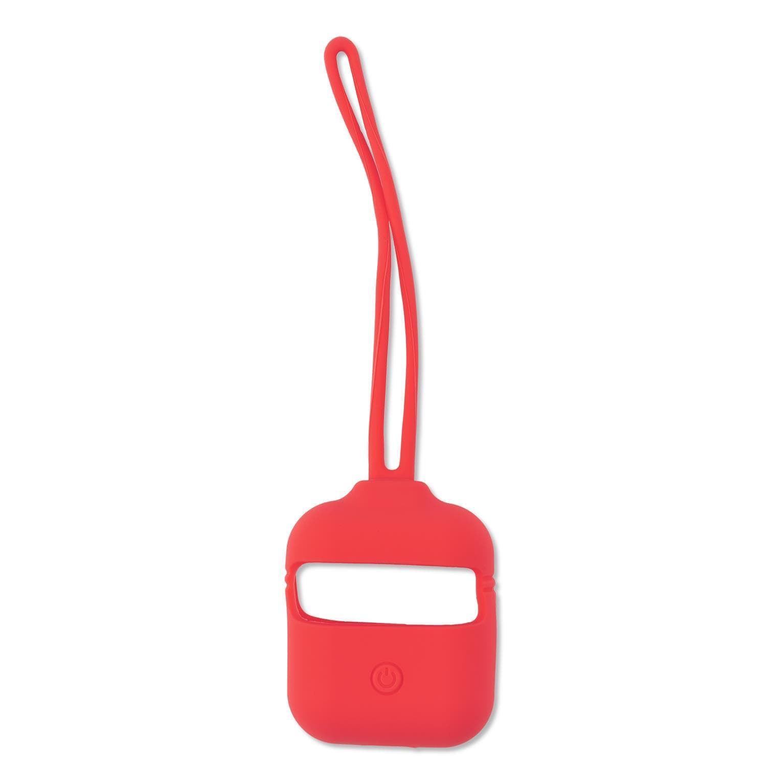 Силиконов калъф с ленти за врата и китката за Apple AirPods - 4smarts Basic Protection Case with 2 Straps (розов)