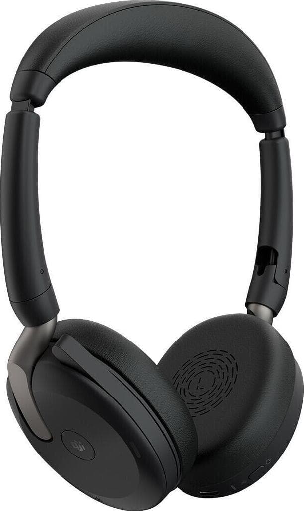 Слушалки Jabra Evolve2 65 Flex, безжични, микрофон, 28mm драйвери, ANC шумопотискане, Bluetooth, USB, до 32 часа време на работа, черни