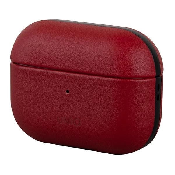 Кожен кейс (естествена кожа) за Apple AirPods Pro - Uniq Terra Genuine Leather Case (червен)