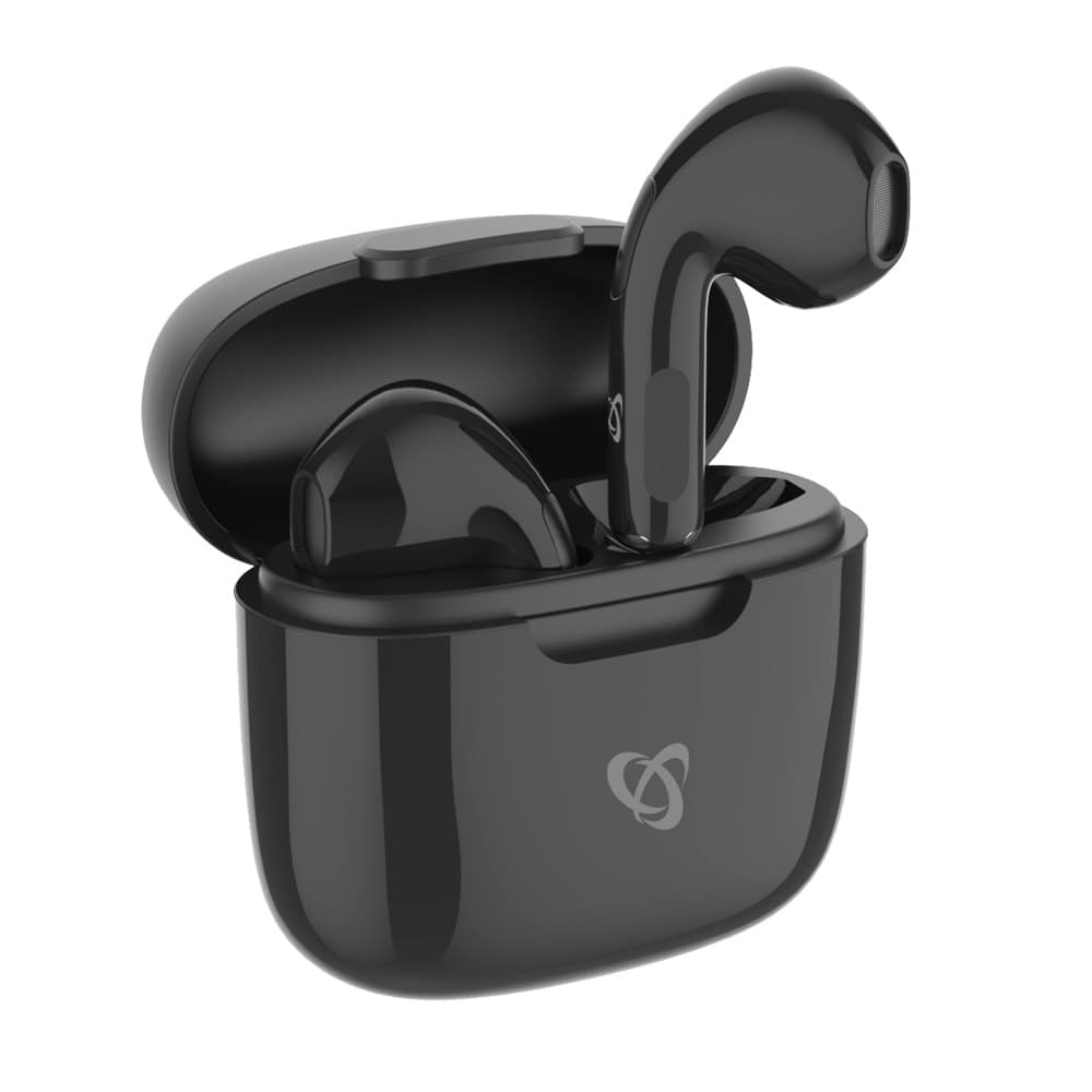 Слушалки SBOX EB-TWS18-B, безжични, микрофон, време на работа 3-4 часа, черни