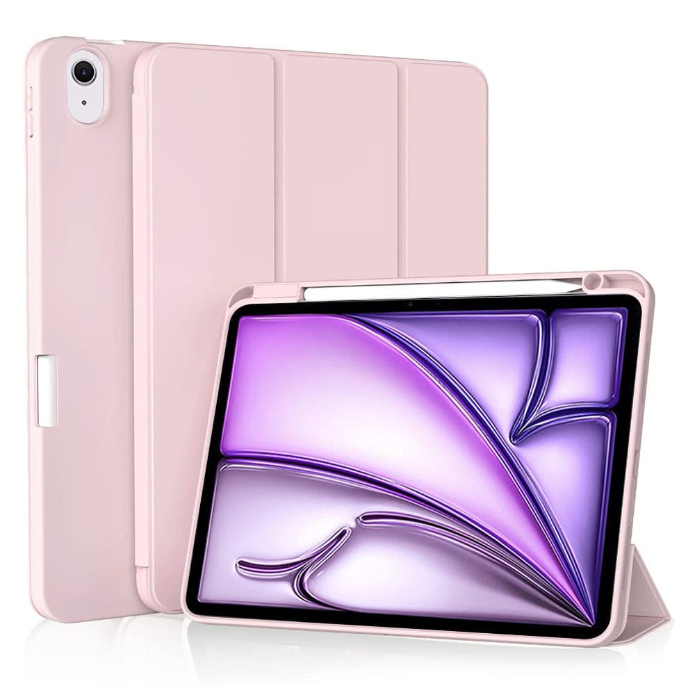 Термополиуретанов (TPU) кейс и поставка за iPad Air 11 (2025), iPad Air 11 (2024) - Techsuit Flex Trifold Case (розов)