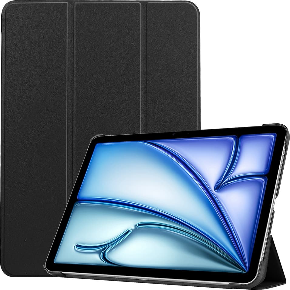 Кожен кейс и поставка за iPad Air 11 (2025), iPad Air 11 (2024) - Techsuit FoldPro Leather Case (черен)