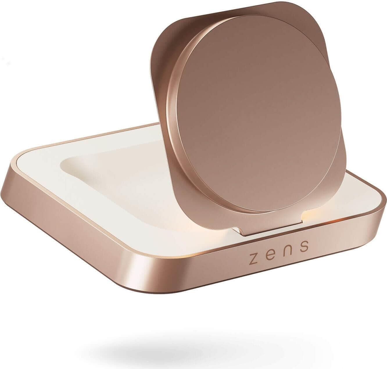 Поставка (пад) за безжично зареждане за iPhone с Magsafe (мед) - Zens Aluminium Nightstand Wireless Charger 15W Qi ZESC16W
