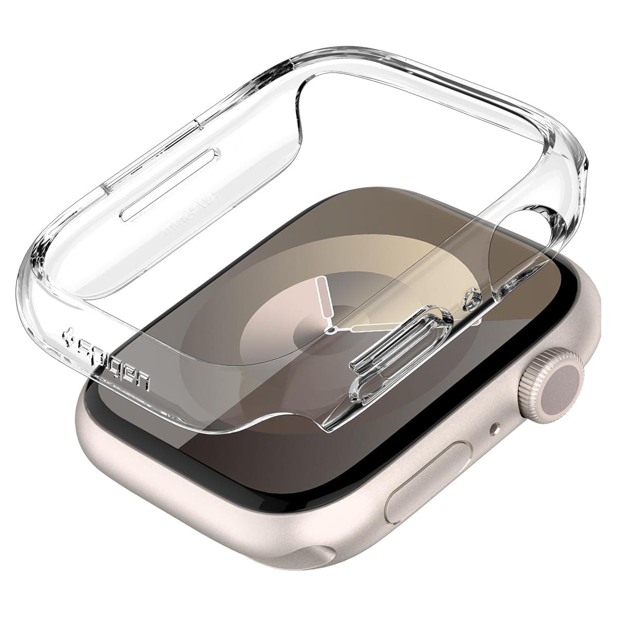 Качествен твърд кейс за Apple Watch 7 45мм - Spigen Thin Fit Case (прозрачен)