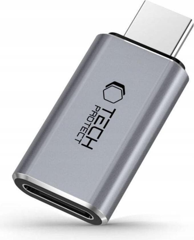 Алуминиев Lightning адаптер за MacBook и устройства с USB-C порт - Tech-Protect Ultraboost USB-C Male to Lightning Female Adapter (сребрист)