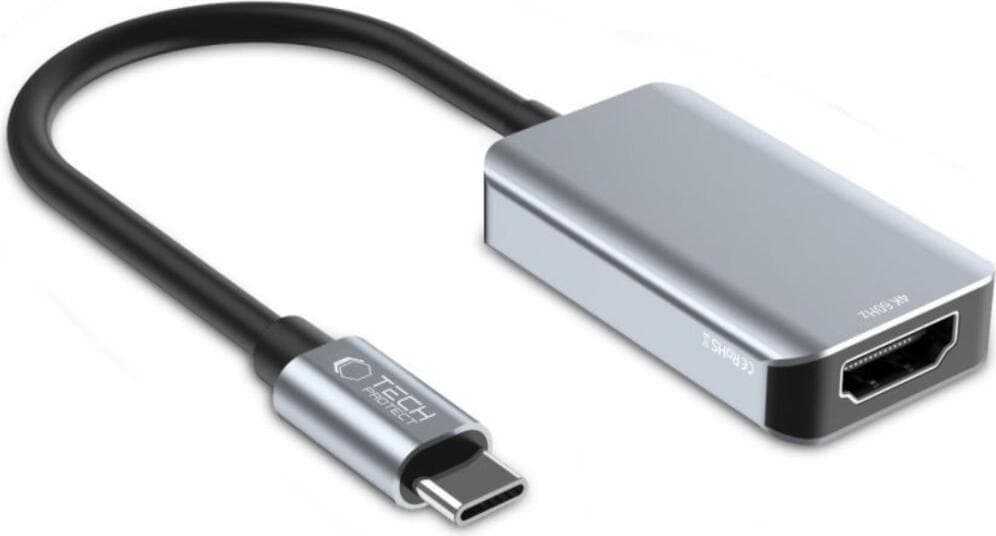 Tech-Protect Ultraboost HDMI 4K - USB-C адаптер за свързване от USB-C към HDMI (черен)