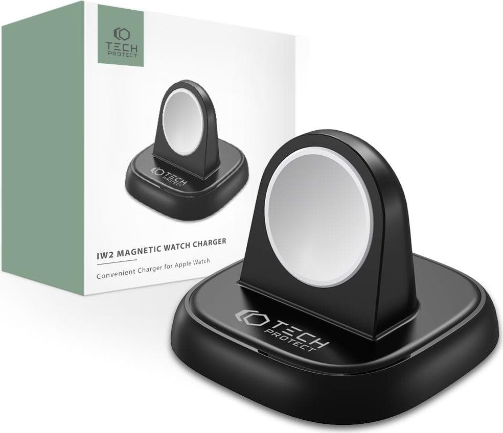 Преносима поставка (пад) за зареждане на Apple Watch - Tech-Protect QI3W-IW3 Apple Watch Charger (черен)
