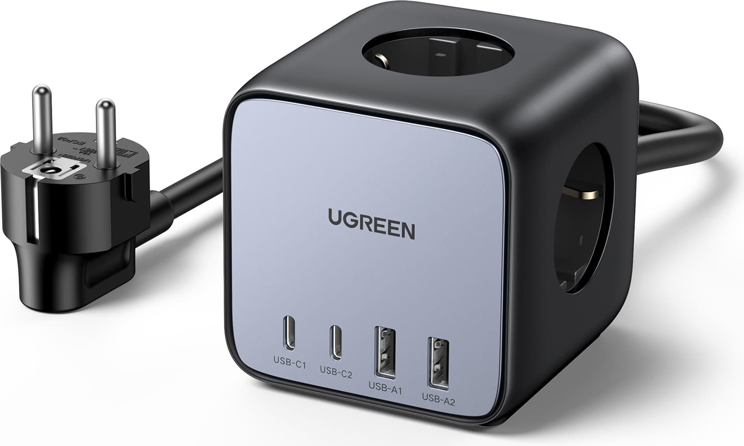 CD268 ЗАРЯДНО УСТРОЙСТВО 220V 2xUSB-C,2xUSBA,3хАС,65W UGREEN