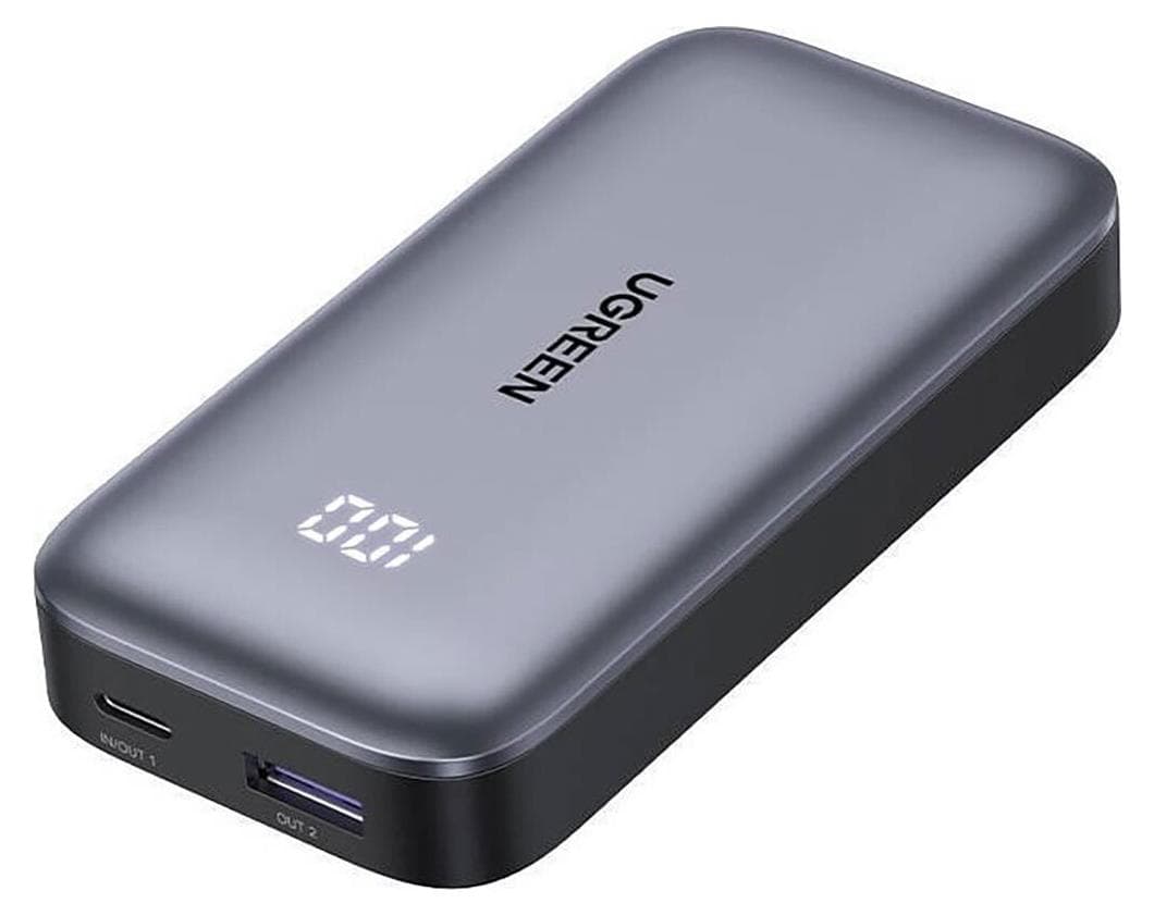 POWER BANK 10 000mAh, 30W, MINI PB502 UGREEN - СИВ