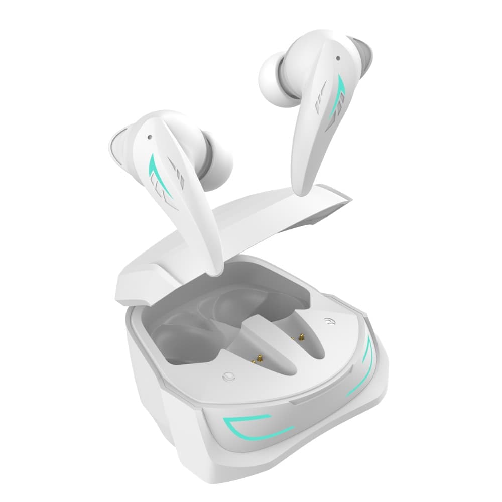 Слушалки White Shark Titan, безжични, микрофон, до 7 часа време на работа, бели