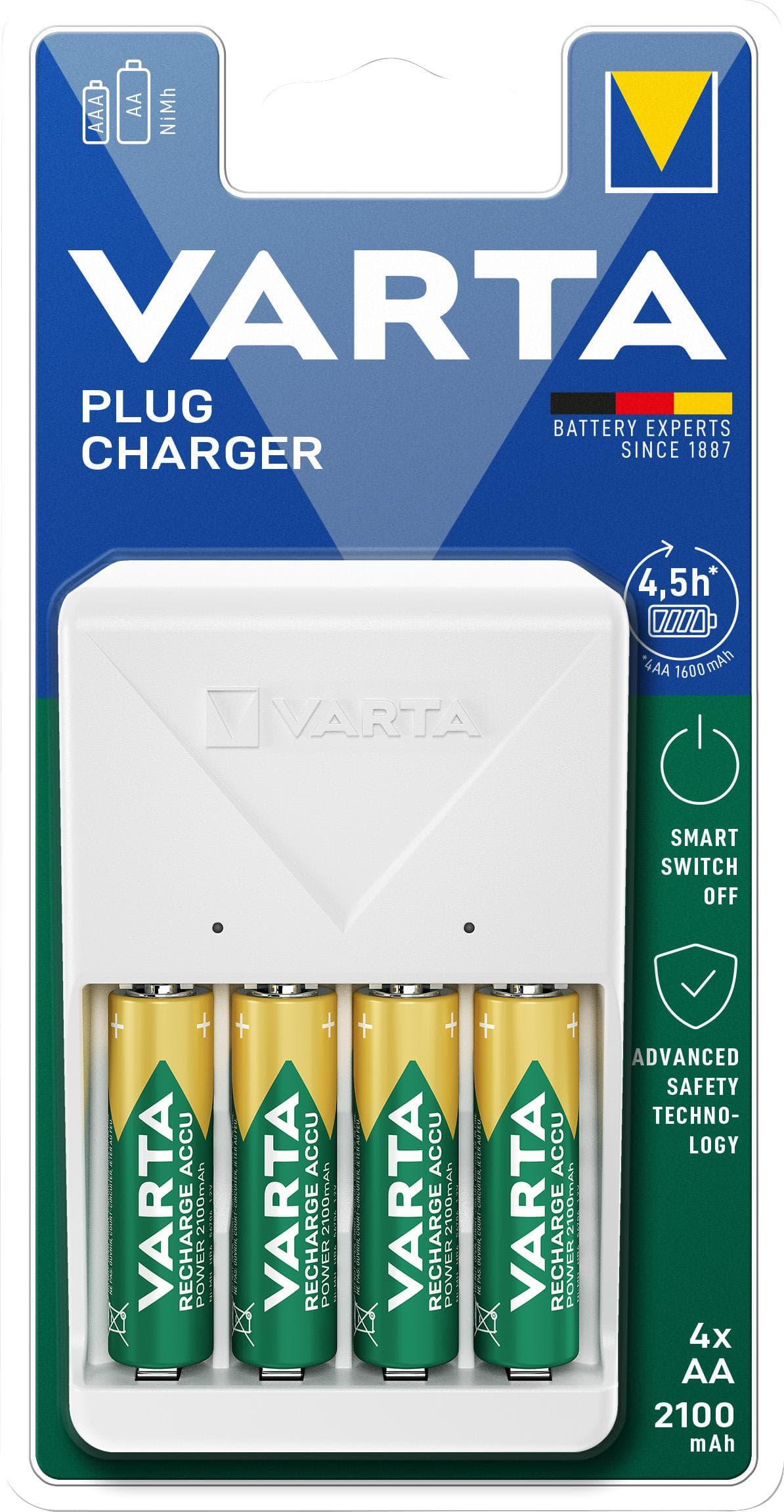 VARTA Зарядно устройство + 4 батерии