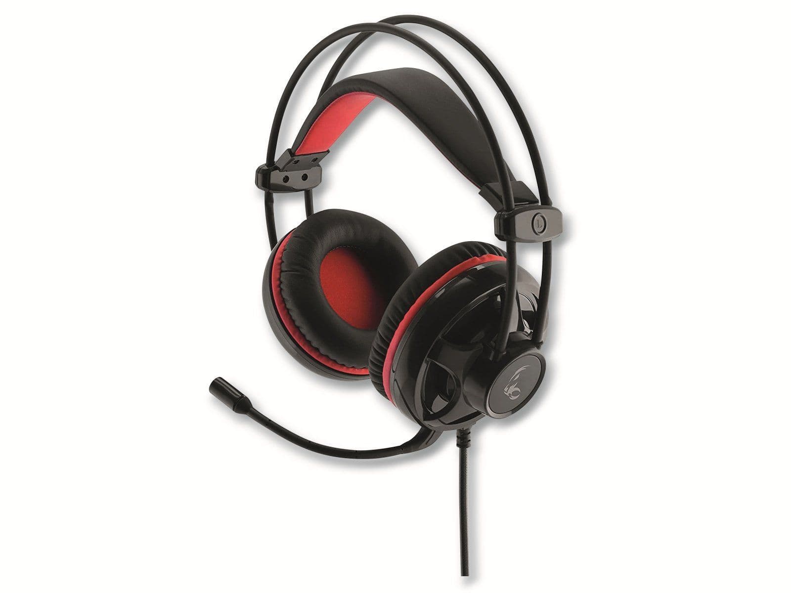 Слушалки MediaRange MRGS300, микрофон, 2x 3.5mm жак, USB, гейминг, черно-червени