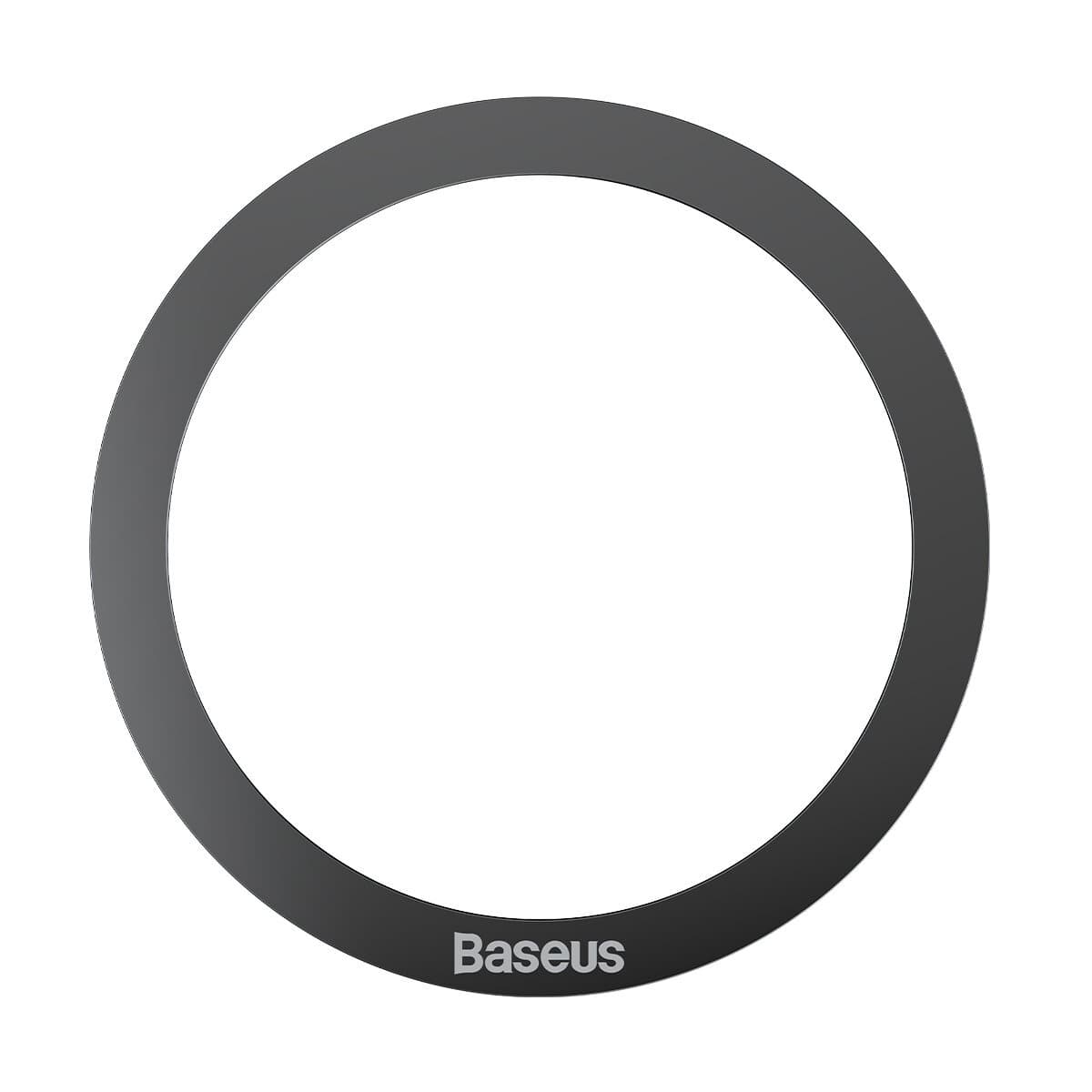 2 броя магнитни дискове за смартфони и кейсове, съвместим с MagSafe аксесоари - Baseus Halo Series MagSafe Magnetic Ring (PCCH000001) (черен)