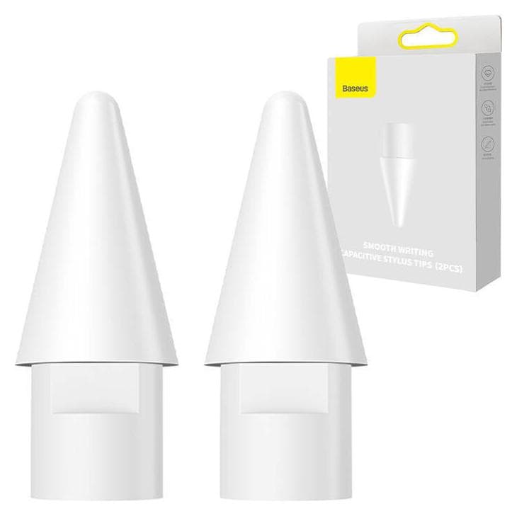 Резервни върхове за Apple Pencil, Apple Pencil 2nd Gen и Baseus Active Capacitive Stylus Pen - Baseus Replacement Stylus Tips (SXBC010002) (2 броя)