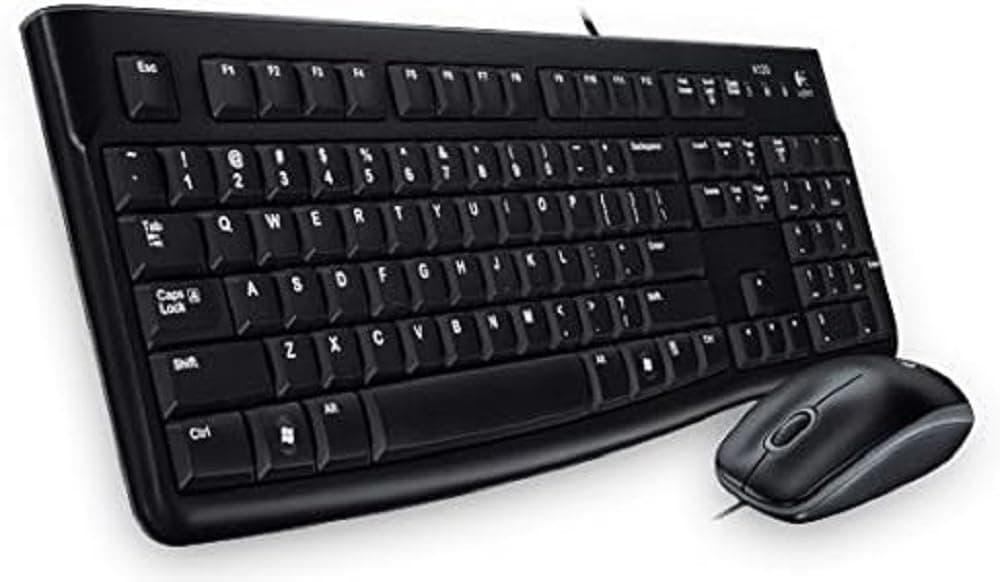 Комплект клавиатура и мишка Logitech Desktop MK120, черни, USB, кирилизирана по БДС