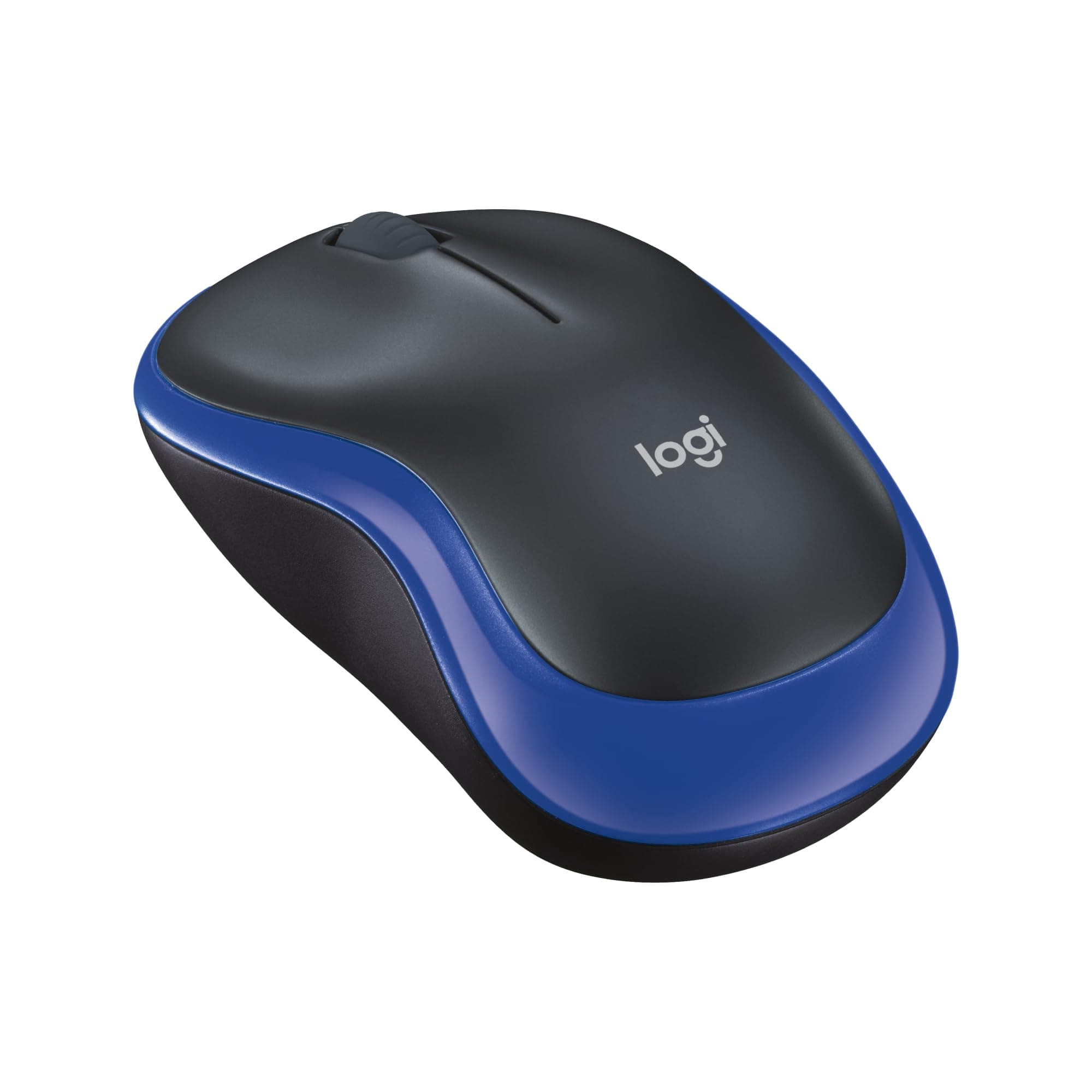 Мишка Logitech M185, оптична (1000 dpi), безжична, USB, синя