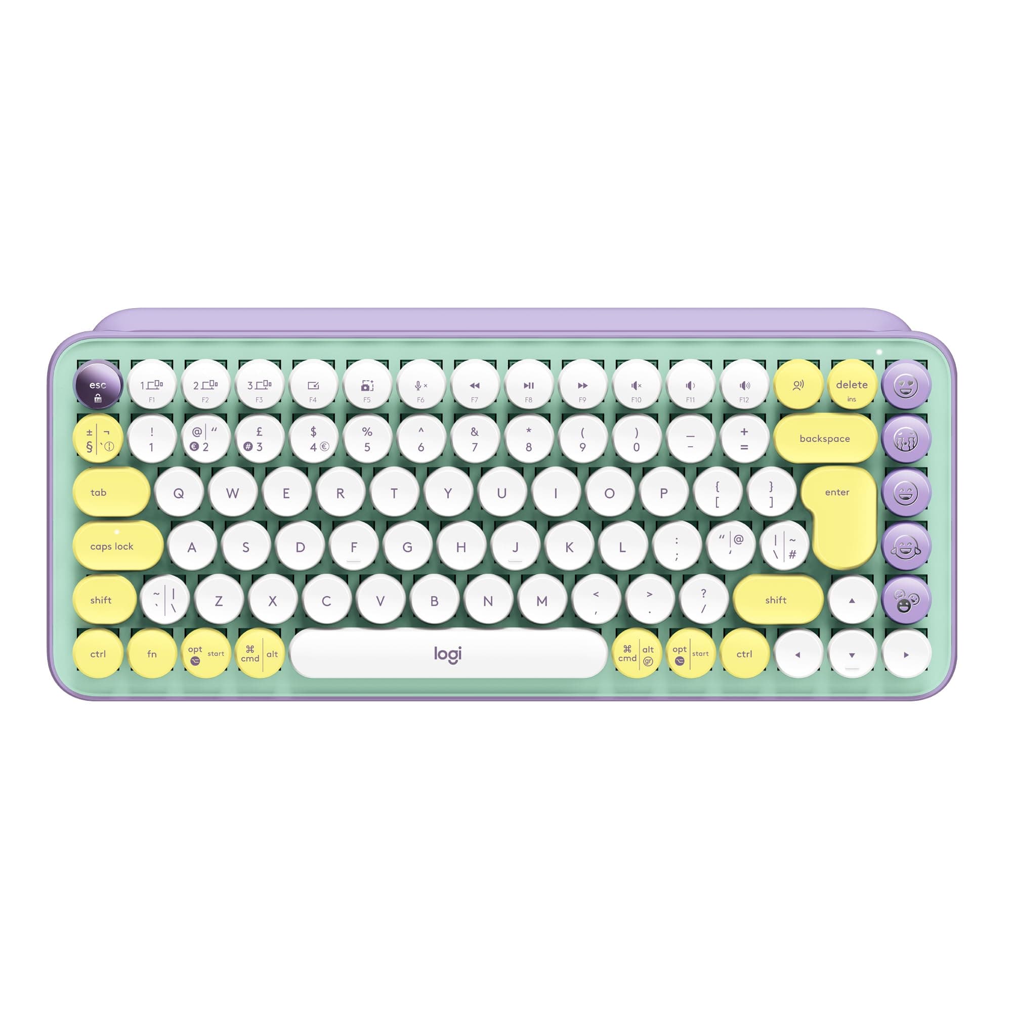 Клавиатура Logitech POP Keys, безжична, механична, тактилни суичове, Bluetooth, различни цветове