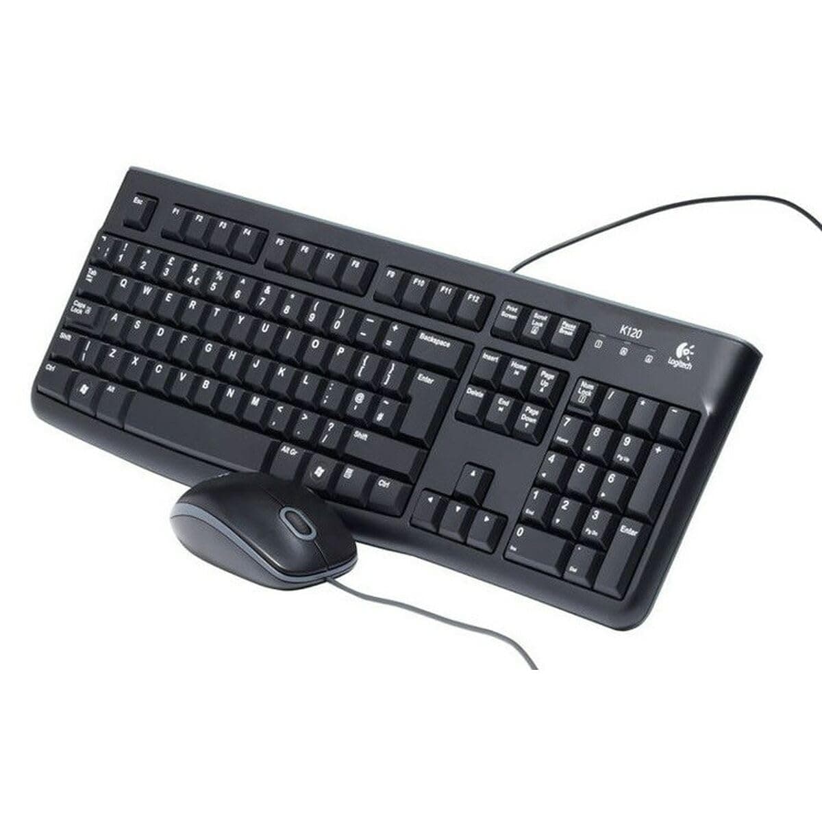 Комплект клавиатура и мишка Logitech Desktop MK120 (920-002563), черни, USB
