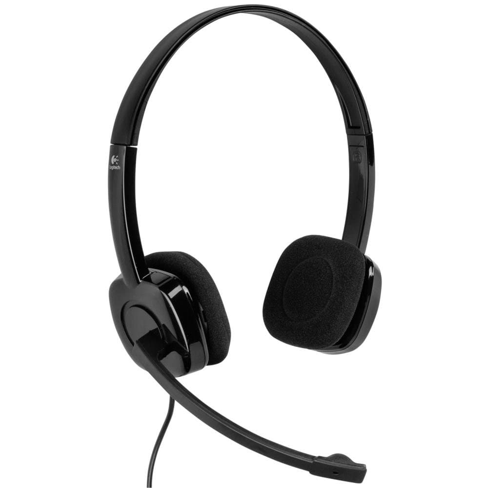 Слушалки Logitech H151, микрофон, 3.5мм жак, черни
