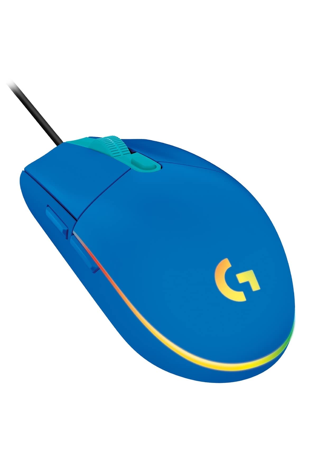 Мишка Logitech G102 LIGHTSYNC, оптична (8000 dpi), USB, гейминг, синя, 6 програмируеми бутона, Lightsync RGB подсветка