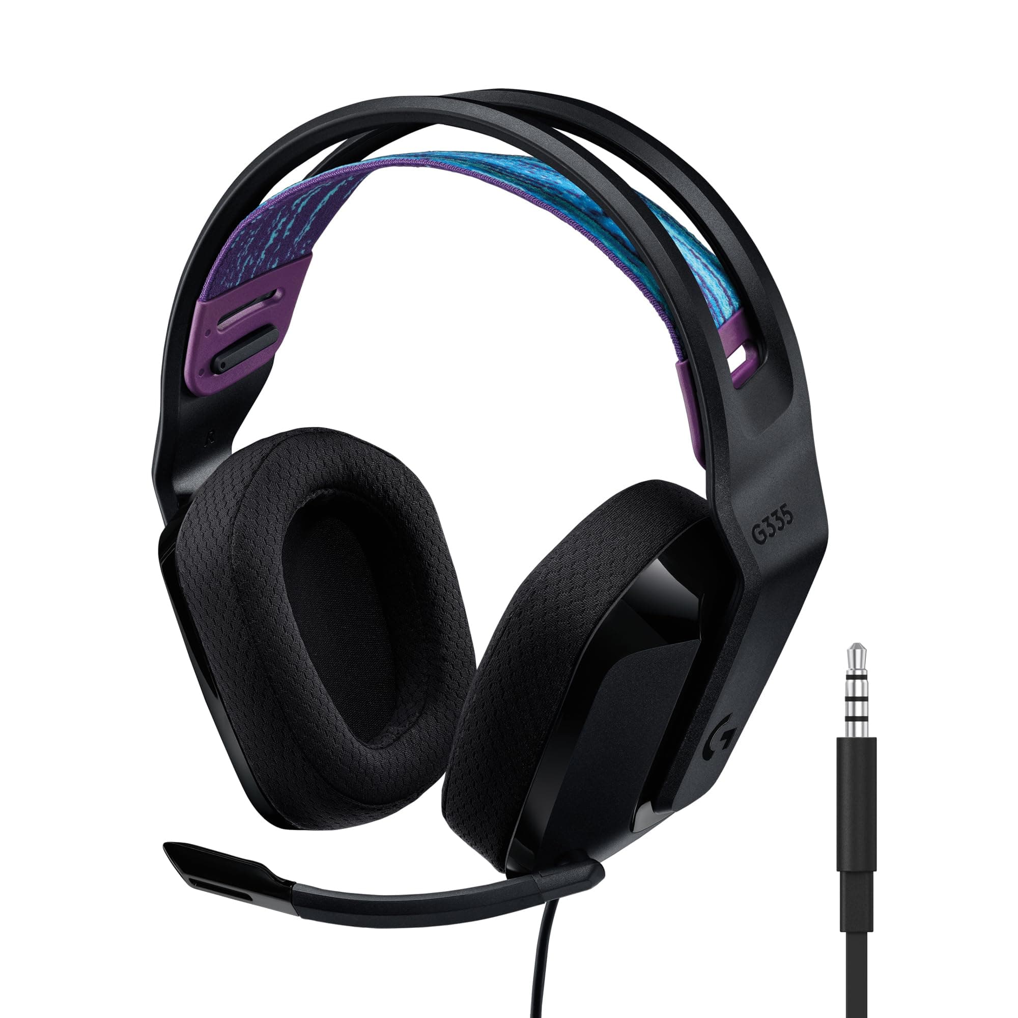 Слушалки Logitech G335 Black, микрофон, гейминг, черни