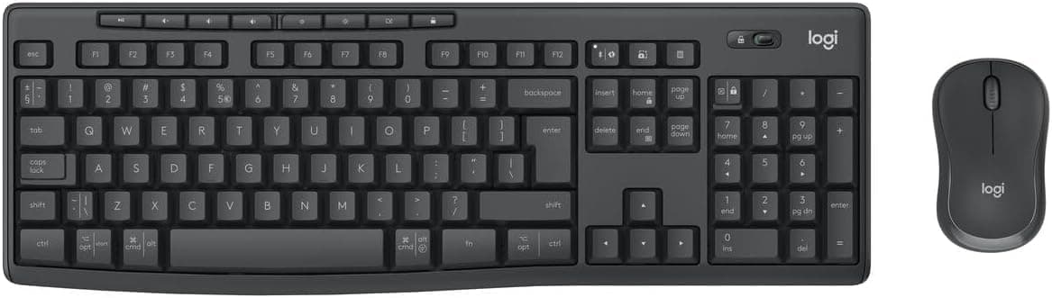 Комплект клавиатура и мишка Logitech MK370 Combo (920-012077), безжични, 1000dpi, защита срещу разливане, Bluetooth, USB ресивър, черни