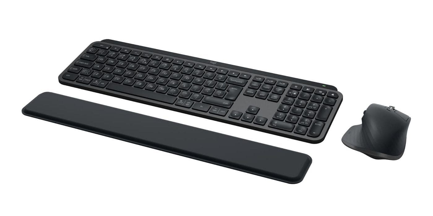 Клавиатура Logitech MX Keys S Combo, безжична, USB-C rechargeable, черна, USB
