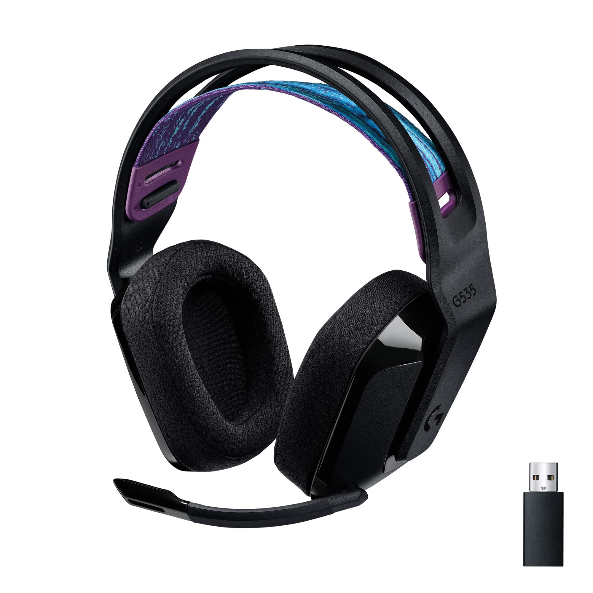 Слушалки Logitech G535 LIGHTSPEED BLACK, микрофон, 20Hz-20KHz, 40 mm driver, USB, 3.5 mm jack