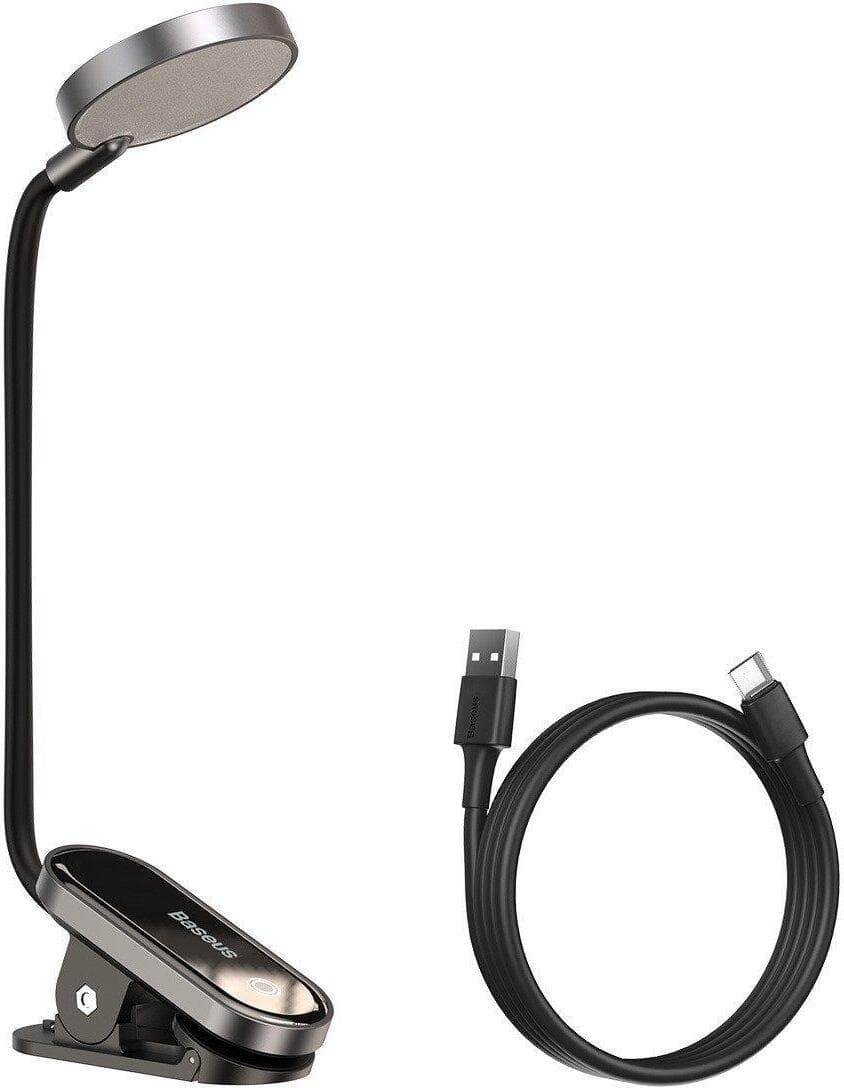 Настолна LED лампа със щипка - Baseus Comfort Reading Mini Clip LED Lamp (DGRAD-0G) (бяла светлина)